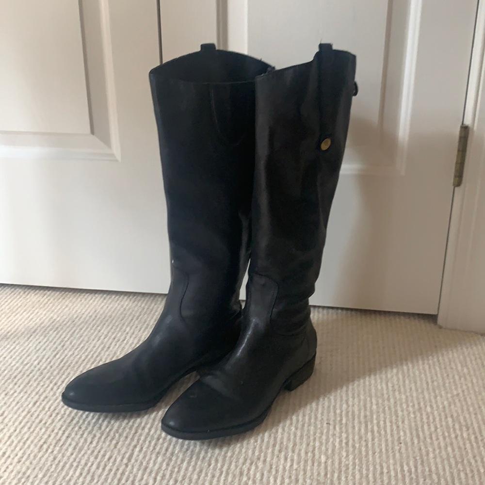 Sam Edelman Tall Black Leather Boots